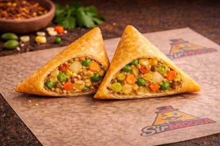 Catering trays of samoosas